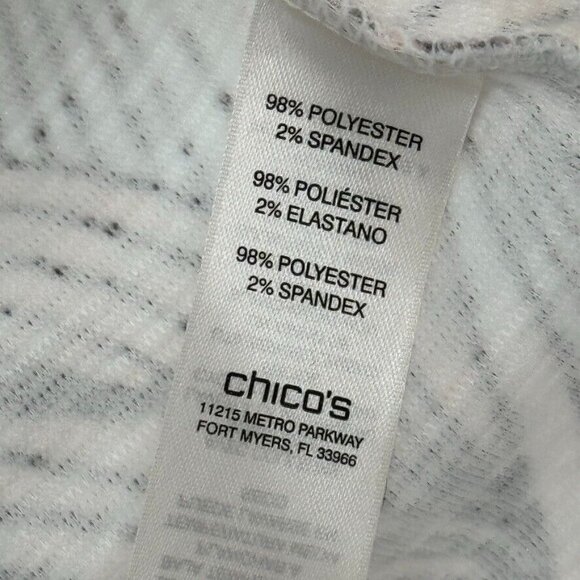 Chico's 2 Easywear womens knit Cardigan Jacket pink gray Crinkle size large - Picture 9 of 11